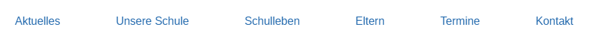 Hauptmenü der Internet-Seite